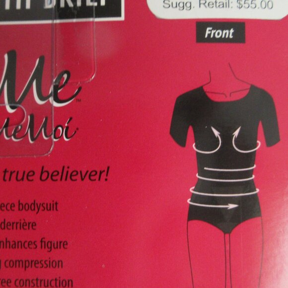 MeMoi SlimMe Bodysuit with Brief  Medium M/2 NUDE Short Sleeves NWT MSM-126 - Picture 7 of 15